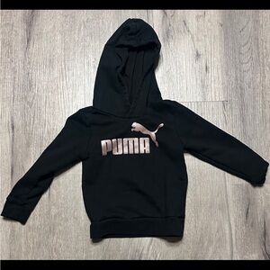 Puma Toddler Black and‎ Pink Logo Hoodie